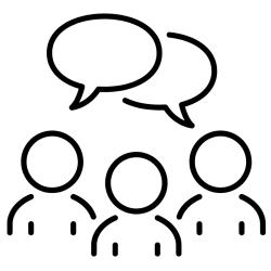 simple icon of a crown inside a circle, symbolizing the exclusive and private community of luxury entrepreneurs.
